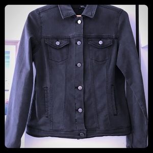 1822 Denim Black Stretch Jean Jacket